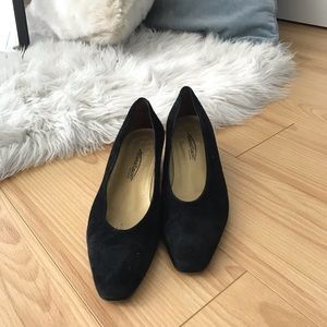 Low Suede Heels